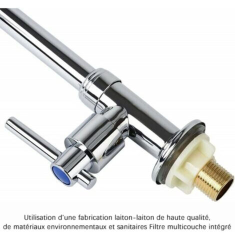 Robinet d'Eau Monotrou Froid Simple en Acier Inoxydable Robinet de Robinet d'Eau Monotrou Froid Simple en Acier Inoxydable Robinet de