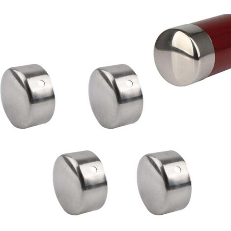 Set mit 2 Paar Handlauf-Endkappen aus Edelstahl für 45-mm-Geländer (1/4)