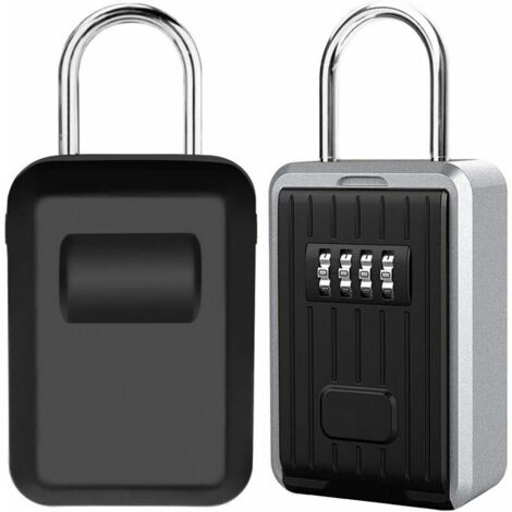 Sicherer Schlüsselkasten zur Wandmontage mit 4-stelligem Digitalcode, extra großer Schließkasten für den Außenbereich mit Griff, codierter Schlüsselkasten in XL-Größe (1/4)