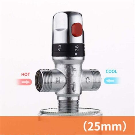 Thermostat-Brausebatterie Thermostat-Brausebatterie aus Messing Thermostat-Badewannen-Brausebatterie Brauchwasserbereiter Thermostat-Brauseventil (1/4)