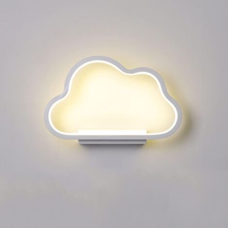 Wandleuchte für den Innenbereich, minimalistisches Design, LED-Wandleuchte in Wolkenform, wärmendes Licht, Wandleuchte für Kinderzimmer (weiß) (1/4)