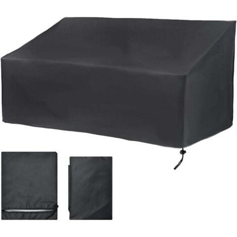 2-Sitzer-Gartenbank-Abdeckung, Terrassenbank-Abdeckung für den Außenbereich, staubdicht, UV-beständig, wasserdicht, winddicht, Oxford-Gewebe, Schutzhülle für Sofa (134 x 66 x 89 cm) (1/4)