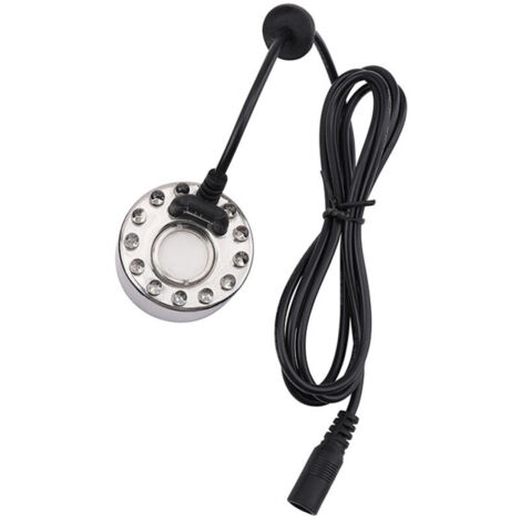 Brunnen Teich Wasser Nebel Ultraschall Zerstäuber Nebel Maker Fogger Luftbefeuchter 12 LED 24V Farbe (1/4)