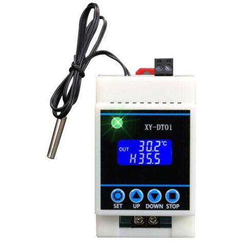 XY-DT01 Digitaler Temperaturregler -40-110 Celsius Mikro-Digitalthermostat mit LCD-Display und wasserdichtem Sensor (1/4)