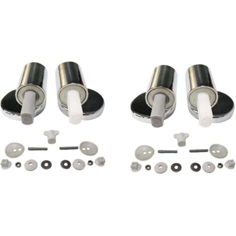 2er-Pack traditionelles und modernes Toilettensitz-Ersatzset mit Schnellverschluss-Scharnieren mit Soft-Close-Funktion, Top Fix-Scharniere (1/4)