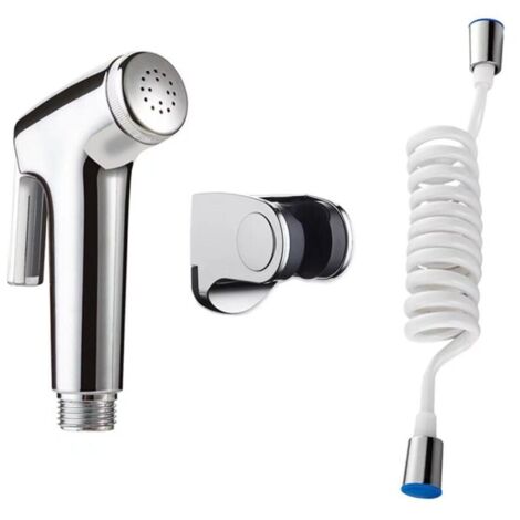 Edelstahl-Bidet – mit 150 cm langem ABS-Teleskop-Brauseschlauch – Sprüher-Set für – 3er-Pack für Wasserleitungen, Toilette, Bidet, Badezimmer (1/4)