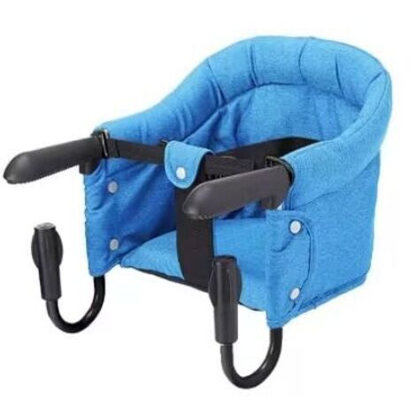 Babytisch und -stuhl, faltbar, 33 x 22,8 x 30 cm, mit Anti-Rutsch-Clip, Tragkraft 18 kg, blau (1/4)