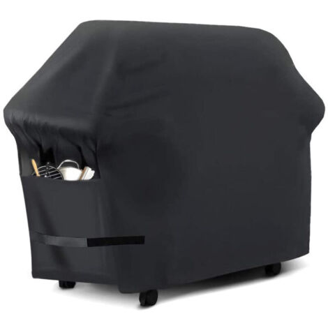 Gasgrill-Abdeckung, 210D wasserdichte Schutzhülle, XL-Grill-Schutzhülle mit verstellbarem Gurt, passend für die meisten Grills (145 x 61 x 117 cm) (1/4)
