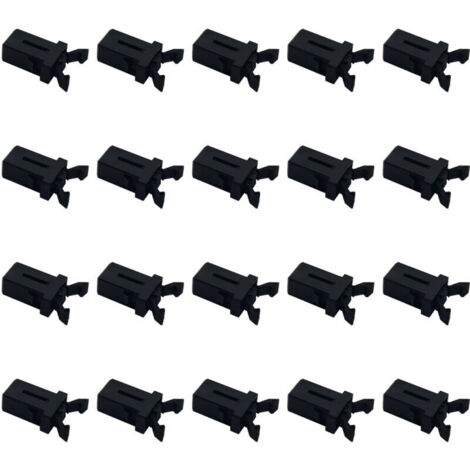 Kunststoff-Ersatzriegel, 10 Stück Kunststoff-Mülleimer, selbstverriegelnder Schalter, Ersatzbuchse, Schwarz (1/4)