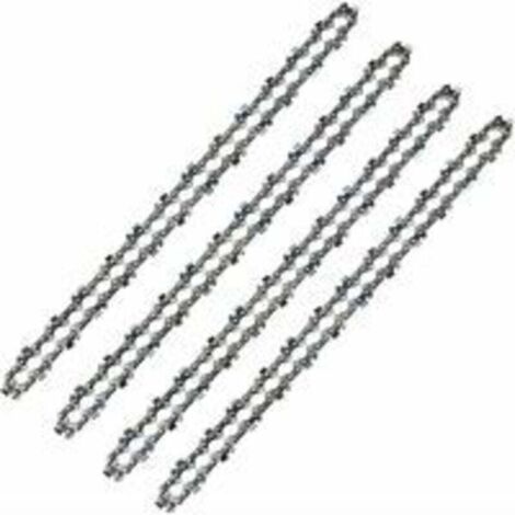 52 Treibglieder-Kettensägekette, 3/8 LP-Teilung, 050 Gauge (1,3 mm), geringer Rückschlag, 4er-Pack 52 Treibglieder-Kettensägeketten für 14 Zoll (35 cm) Führungsschiene