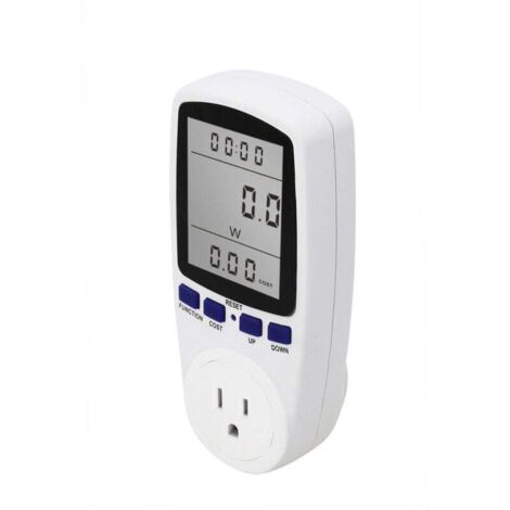 Wattmeter - Steckdose zur Kontrolle des Energieverbrauchs und der Kosten - Digitale Stromanzeige (1/3)