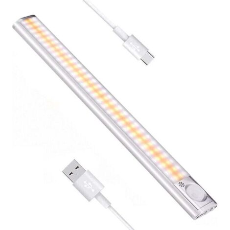Kabelloses Schranklicht mit 160 LEDs, LED-Lichtstreifen für die Küche, LED-Beleuchtung unter dem Küchenschrank, Nachtlicht mit Bewegungsmelder und USB-Aufladung für Kleiderschrank, Treppenhaus, Badezi (1/4)