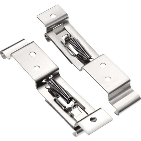 Anhänger-Kennzeichenklammern, 2 Kennzeichenhalter aus Edelstahl mit Feder, Auto-Kennzeichenklammern, 4,25 Zoll tief— (1/4)