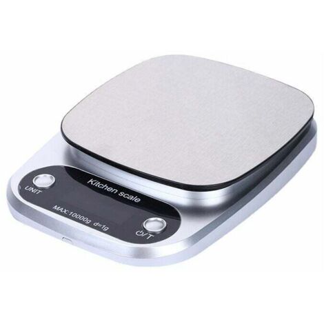 Báscula electrónica de acero inoxidable para alimentos de cocina (10 kg/1 g) (1/4)