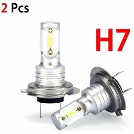Kit de bombillas LED H7 para faros delanteros, luces altas y bajas, 8000 lm, 6000 K, superbrillantes, diseño interior, accesorios para coche (1/4)