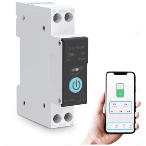 Rosvola Smart WIFI Switch Home Leistungsschalter Handy-Fernbedienung 3 Zeitmodi für Haushaltsgeräte(25A) (1/4)