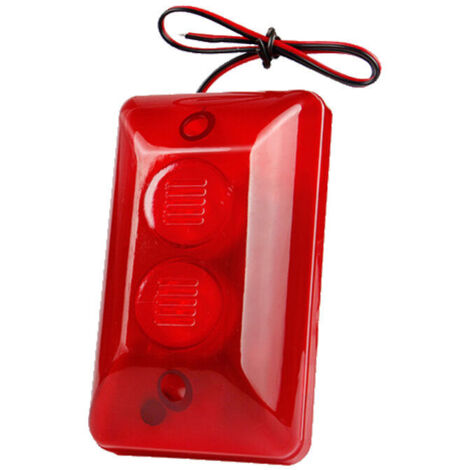 12V Wired Strobe Alarm Sirene Sound Sirene Licht Blinkt Notfall Warnung Alarm Licht Sicherheit Alarm System (1/4)