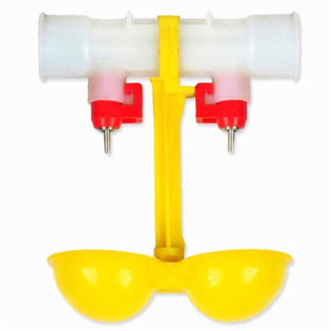 10 Pezzi Abbeveratoio per Pollame Pollo Fontanella Doppia Appeso Tazza Pollo Fontanella Attrezzatura per Pollo Mangiatoia per Quaglie (g3/4) (1/4)