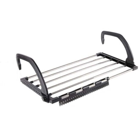 Multifunktionales, klappbares Balkonregal mit mehreren verstellbaren Haken, Aufbewahrungsregal für den Außenbereich für Unterwäsche, Schuhe und Socken, Größe: 5932 cm-1pc (1/4)