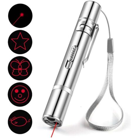USB-aufladbarer Laser-Katzen-Teaser-Stick, mehrere Muster, lila Licht, Katzenspielzeug, Heimtierbedarf, Spielzeug, Katzen-Teaser-Stift (1/4)