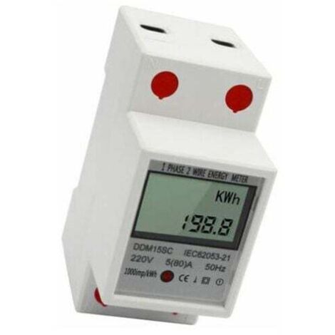 Energiezähler, Stromverbrauchsmonitor, 5-80 A, 220 V, 50 Hz (1/4)