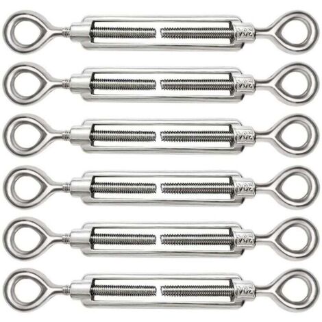 Stück verstellbare M5-Drahtseilspanner, Öse und Öse aus Edelstahl 304 für Kabelspanner, Stahlseilspanner, Hakenzubehör (1/4)