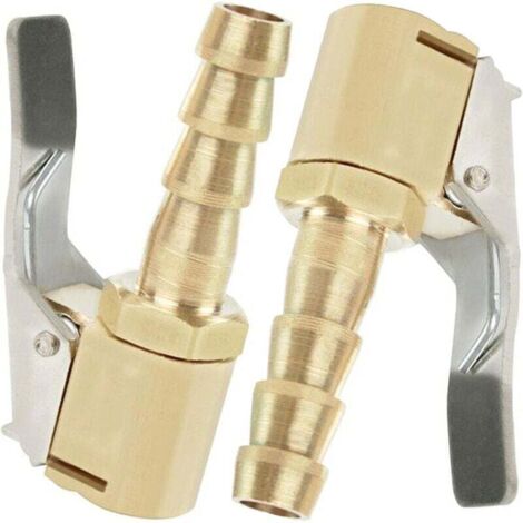 Stück Aufblasdüse, Autoreifen-Aufblasdüse, Aufblasdüse mit Clip, Aufblasventil-Clip-Klemmanschlussadapter, für Reifenventile, Messing, 8 mm (1/4)