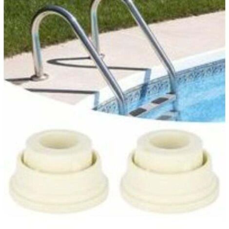 Gummi-Poolleiter-Stoßfänger, 2-teiliger sicherer Ersatz für Poolleiter, einfach zu installieren, exquisite Verarbeitung, Poolleiter-Stoßfänger-Set (weiß) (1/3)