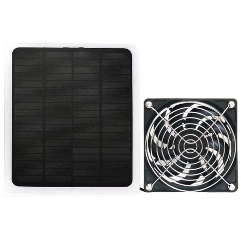 10-W-Solarpanel-Hühnerstallventilator, kleiner wasserdichter Abluftventilator mit Schutznetz für Gewächshausschuppen