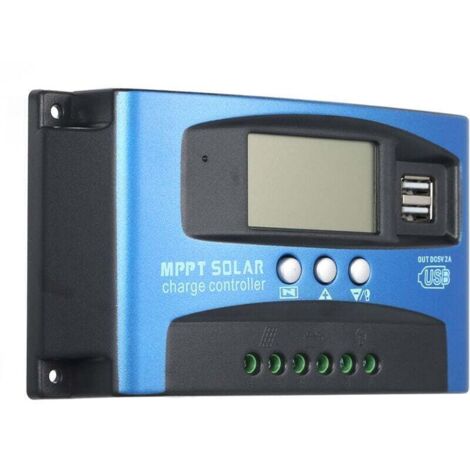 12 V/24 V MPPT-Solarpanel-Laderegler, intelligenter Batterieregler mit 5 V Dual-USB-Anschluss, LCD-Display, Überstromschutz, 30 A – 30 A (1/4)