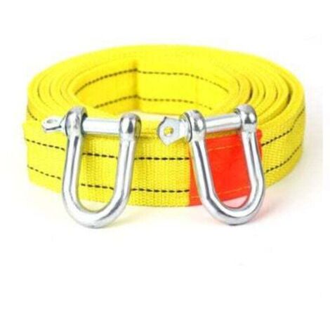Corde de treuil électrique pour voiture 5M 5T Corde de remorquage pour véhicule tout-terrain avec crochet en forme de U Sangle de remorquage pour voitures Camion Remorque SUV (1/4)