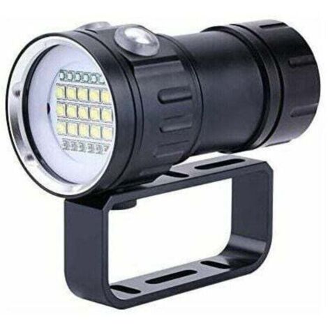 Lampe de plongée sous-marine IPX8 étanche de 18000LM, résistante jusqu'à 80 mètres de profondeur, idéale pour la photographie et la vidéo sous-marines. (1/4)