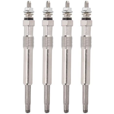 Jeffergarden Bougie de préchauffage de chauffage 7700100558, 4 pièces, remplacement pour Renault Clio Kangoo Trafic