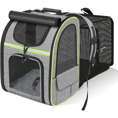 Sac à Dos Respirant pour Animal de Compagnie Pliable et Portable avec Espace Extensible Tissu Oxford Imperméable (1/4)