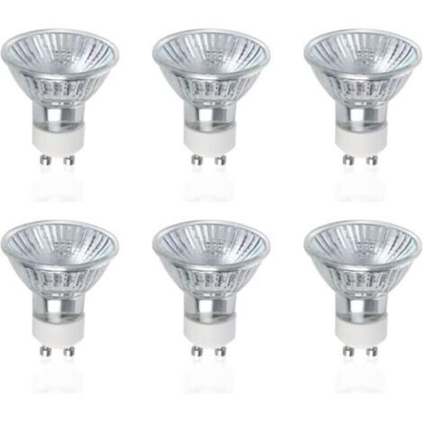 GU10 Ampoules Halogènes, Lot de 6 50W GU10 Spots Halogènes, AC 220V-240V, 700 Lumens, Angle de Faisceau 40°, 2800K Blanc Chaud, Dimmable (1/4)