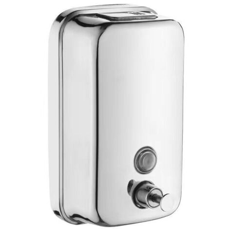 Distributeur Savon Mural Manuel 500 ml en Acier Inoxydable Argent (1/4)