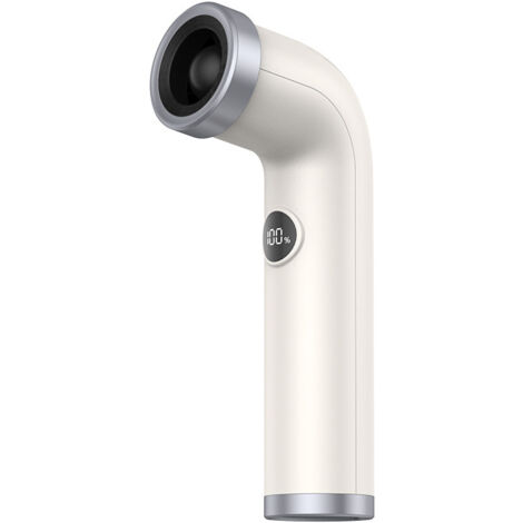 Mini ventilateur/sèche-cheveux turbo portable haute vitesse, sans pales, avec affichage numérique et tube flexible haute vitesse. (Abricot)