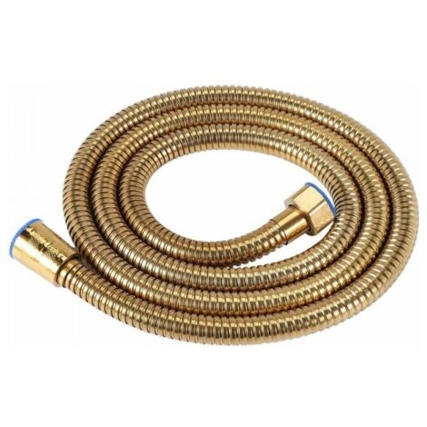 1.5M Tuyau de Pommeau de Douche en Or Long Tube D' Flexible de Salle de en Acier Inoxydable (1/4)