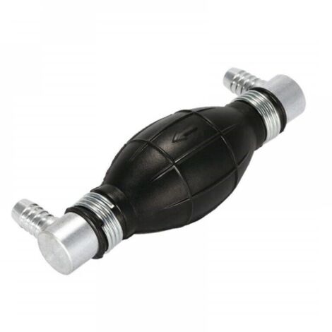 Poire Pompe d'Amorçage Universelle pour Système d’Alimentation Gasoil ou Essence Coudée des Deux Cotés à 90° - Sortie de 10mm avec Clapet Anti Retour