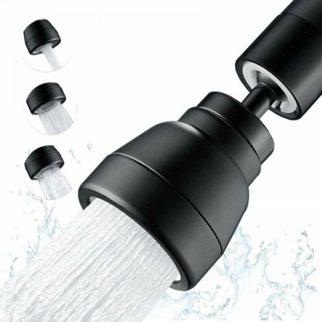 Robinet de cuisine à 3 branches - Adaptateur de robinet pivotant universel (noir) (1/4)