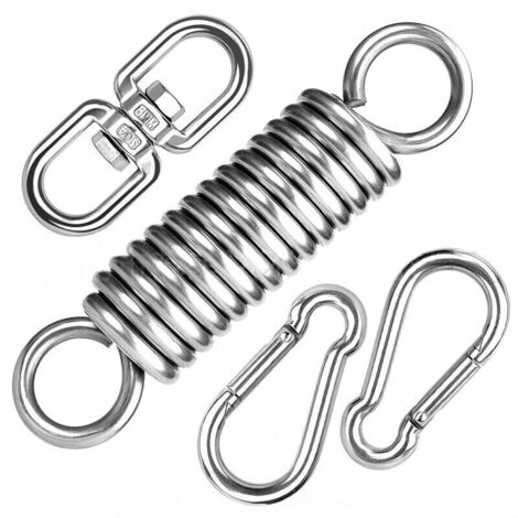 Kit de Suspension pour Hamac et Chaise Suspendue, 4 Pièces en Acier Inoxydable 304 avec Crochets