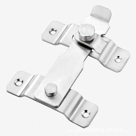 Verrou à Glissière en Acier Inoxydable pour Porte ou Fenêtre – Serrure Robuste à Loquet (1/4)