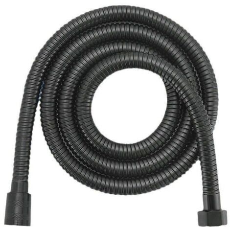 Flexible de Douche 1,5 m Noir Mat en Acier Inoxydable Anti-Torsion et Anti-Explosion (1/4)