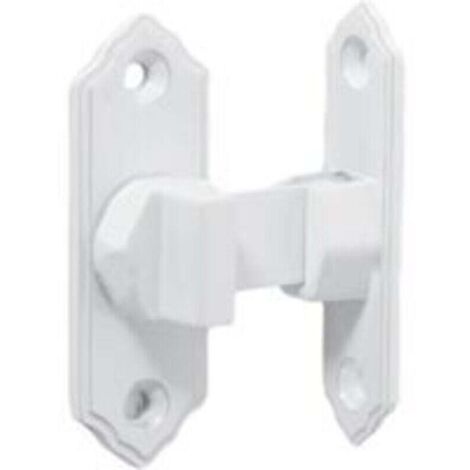 Verrou de porte coulissante à 90 degrés, loquet de verrouillage de porte coulissante à angle droit, loquet de verrouillage de porte à 90 degrés (blanc) (1/3)