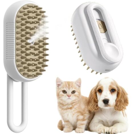 Brosse À Vapeur 3 En 1 Pour Chien Et Chat – Massage, Soin Et Démêlage Poils Longs/Courts (1/4)