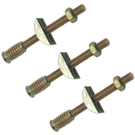 Lot de 6 Connecteurs 4 en 1 M8x100 mm pour Meubles Placards Tables Lits avec Écrous Entretoises (1/4)