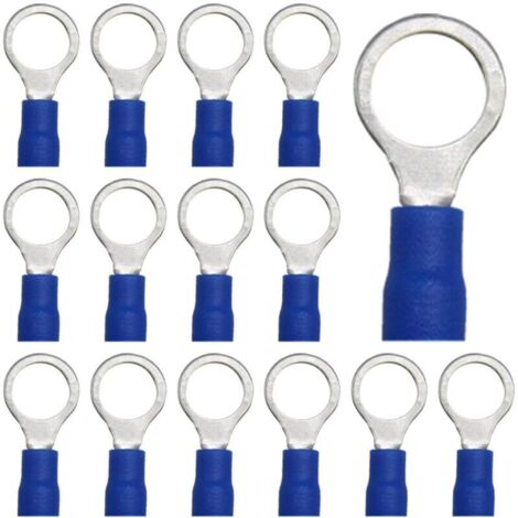 Lot de 15 Connecteurs Dérivation 1,5-2,5 mm² M8 PVC Bleu Isolés pour Cosses Sertir (1/4)