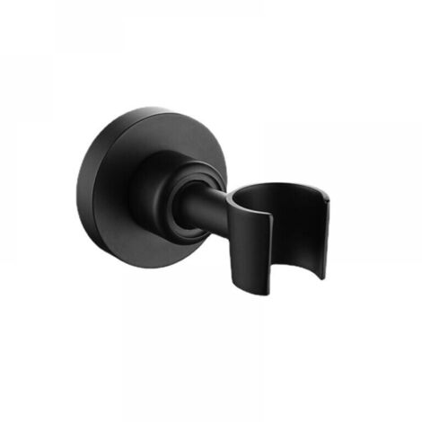 Support de douche en acier inoxydable 304 noir pour pommeau de douche Support de douche à main universel Support de douche ajustable à 360° avec vis de montage (1/4)