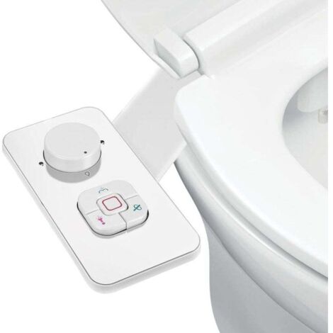 Toilettes bidet avec bidet intégré de style japonais, pression d'eau réglable, doubles buses autonettoyantes rétractables (1/4)