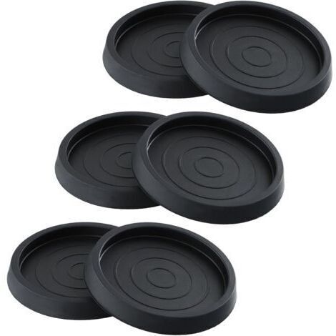 6 pièces patins ronds antidérapants en caoutchouc, patins noirs pour meubles, pieds de chaise en caoutchouc de 2,5 pouces pour armoires, canapés, tables, pianos, roulettes pour meubles (1/4)